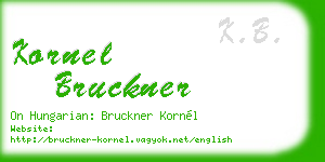 kornel bruckner business card